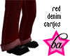 (BA) Red Denim Cargos