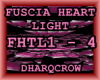 FUSCIA HEART LIGHT