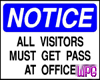 Visitors Pass -stkr sgn