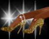T!Gold  glitter Heels