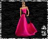 Pink Silk Gown w/Black