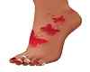 Red Butterfly feet