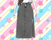 ❀Black Denim Skirt