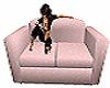 baby pose sofa pink
