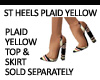 ST HEELS PLAID YELLOW 1