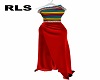 RLS Gown Rainbow Red