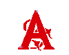 Letter A (2) Red Sticker