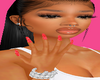$ Red Marble Nails