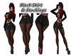 Blk Skirt & Stockings