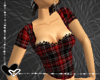 *N6L*Red Plaid Lace Top