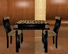 MP~BLK/LEOPARD TABLE