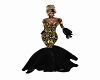 gold&black fishtail gown