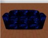 black/blue velvet seat