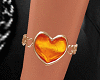 Gold+OrangeHeart bracele