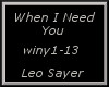 When I NeedYou~Leo Sayer