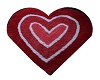 heart rug 3 ring red