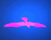 Pink flying pigeons
