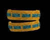 Gold Turquoise Bangles