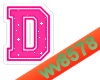 The letter D (Pink)