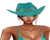 Teal Cowboy hat/Gee