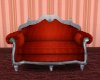 Elegant Red Silver Sofa