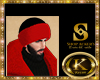 winter red  fur hat