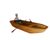 Animated Wood Rowboat