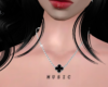 Silver Black Necklace F