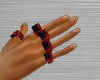 Red & Black Ice Out Ring