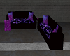 bow~black n purple couch