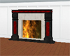 Black and Red fireplace
