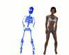 Blue Dancing Skeleton