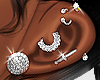 ♛ Ear ring kit silver