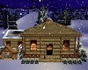 white christmas cabin