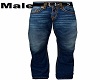 Rugged Blue Jeans Male