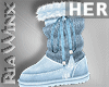Ice Blue Fur Boots HER