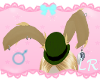 [L] Green Rabbit Hat