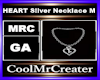 HEART Silver Necklace M