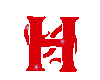 Letter H (2) Red Sticker