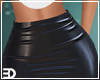 Blue Black Leather Skirt