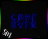 Game Over Neon Blue