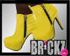 -B- Yellow Ankle Boots