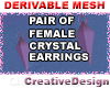 Crystal Earrings Mesh