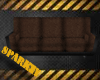 Brown Leather Retro Sofa