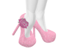 Pink rose high heels
