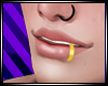 [W] Gold Lip Piercing