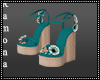 Teal Daisy Shoes
