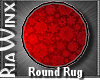 Wx:Red Velvet Round Rug