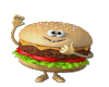 silly burger  sticker