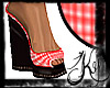 *KY* Checked Sandal Red